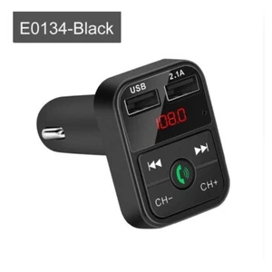 Black Bluetooth 5.0 FM Transmitter Wireless Handsfree Audio Receiver Auto MP3 - Picture 1 of 8