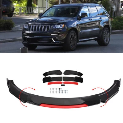 For Jeep Grand Cherokee SRT Front Bumper Lip Splitter Spoiler Glossy Black DP - Image 1 of 4