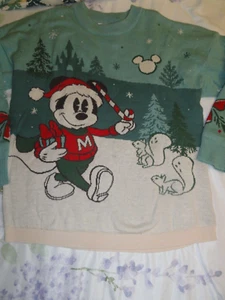 Small Size 5/6  Mickey Mouse Christmas Sweater NWT Chipmonks - Picture 1 of 2