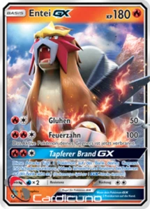 Entei GX 10/73 Schimmernde Legenden Pokémon Sammelkarte Deutsch - Bild 1 von 2