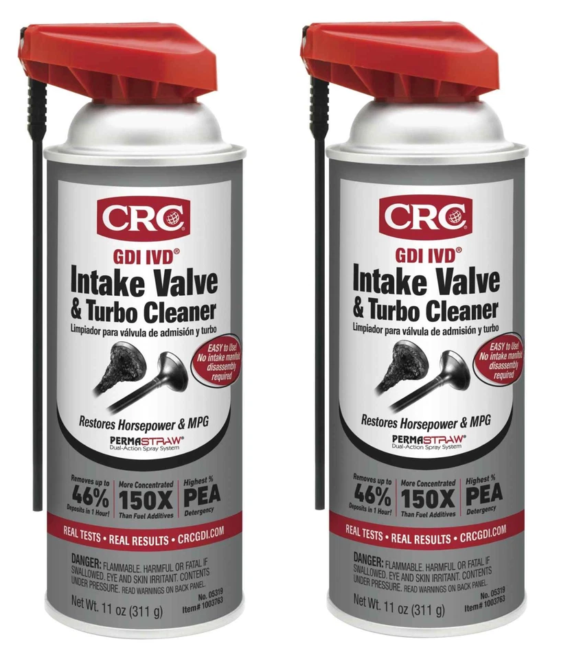 CRC 05319 GDI IVD Engine Intake Valve & Turbo Cleaner 11 oz. Pack of 2