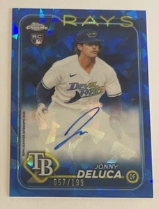 2024 Topps Chrome Jonny DeLuca RC Sapphire Auto /199 - Picture 1 of 2