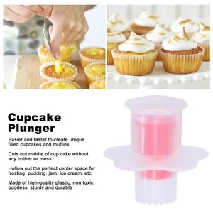 Cupcake Corer Plunger Cake Core Remover Crema Marmellata Riempimento Decorazione per - Foto 1 di 12