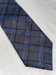 The Men’s Store Bloomingdale’s Dress Tie Mens Size 56” Blue Striped Silk Italy - Picture 1 of 12