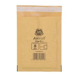 10pk Genuine Gold Jiffy Bag Airkraft Bubble Padded Mail Bag Envelope Size 0 - Picture 1 of 6