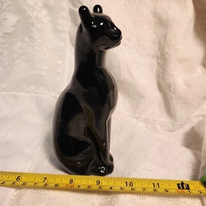 "Estatuilla de gato negro alta vintage estatua moderna de mediados de siglo de 15"" de alto ver fotos" - Imagen 1 de 10