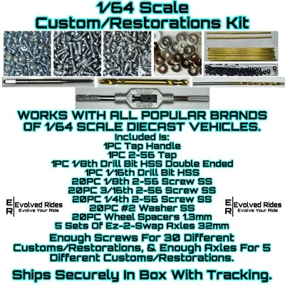 Kit COMPLETO de Tornillos de Remache para Rueda Caliente Restauración Personalizada Escala 1/64 y Otros Foto 1 de 4