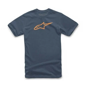 Alpinestars Ageless Classic T-Shirt - Navy Blue/Orange - Picture 1 of 1