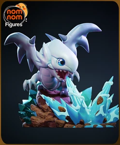 Unpainted Nom Nom Blue Eyes White Dragon Yu-Gi-Oh - Picture 1 of 10