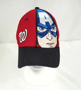 Captain America MLB Washington Nationals New Era 9FORTY Cap Hat Red Youth - Picture 1 of 7