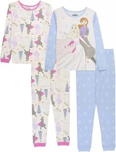 Disney Girls' Frozen Snug Fit Cotton Pajamas Frozen fun Size 4, 6, 8, 10 - Picture 1 of 1