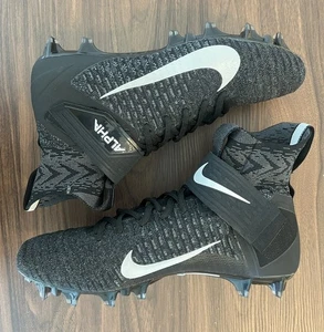NEW Nike Alpha Menace Elite 2 Black Football Cleats AO3374-001 Mens Size US 12 - Picture 1 of 7