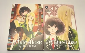 A White Rose In Bloom Vol 1 - 2 English Yuri Manga - Very Good - Picture 1 of 3