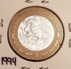 Mexico 10 Nuevos Pesos 1994, Silver Coin .925, Moneda de Plata .925 - Picture 1 of 4