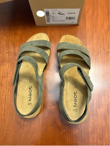 Naot Kayla Sandale Größe 39 (US-Größe 8) Farbe oliv öliges Wildleder, brandneu - Bild 1 von 4