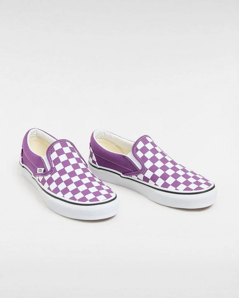 Zapatilla deportiva Vans Classic sin cordones púrpura Magic Checkerboard hombres 8/mujeres 9,5 Foto 1 de 4