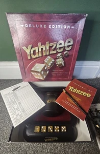Rare Vintage 1997 Hasbro Yahtzee Deluxe Edition Game, Gold Dice, Complete - Picture 1 of 8