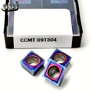 Inserti in carburo 10 pezzi CCMT32.51 CCMT09T304 inserto rivestimento nano-blu adatto - Foto 1 di 5