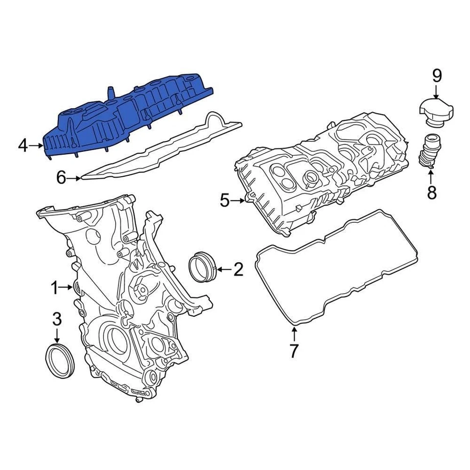For Lincoln Navigator 2015-2017 Lincoln DL3Z6582C Right Engine Valve Cover Foto 1 de 1