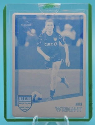 2023 Parkside NWSL Vol 1 Arin Wright Cyan Printing Plate #173 Sealed 1/1 - Image 1 of 2