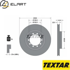 2x BRAKE DISC 93117400 FOR RENAULT TRUCKS MASCOTT/Platform/Chassis/Van 3.0L 4cyl - Picture 1 of 6