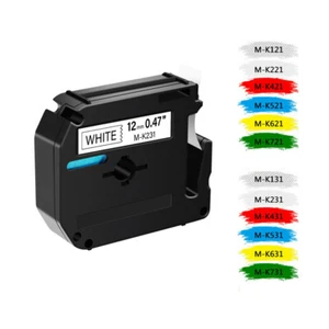 Compatibile con il nastro per etichette Brother M-K131 M-K231 P-Touch 9mm 12mm - Bild 1 von 24