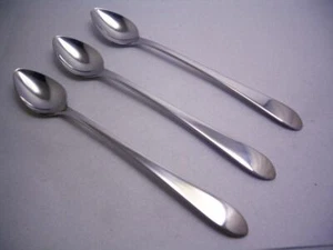 Retroneu KENT Set of 3 NEW Iced Teaspoons 7 1/2" Stainless 18/8 Flatware - Picture 1 of 5