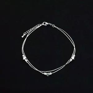 NEW Star Anklet Bracelet Chain 925 Silver Plated Ankie Foot Beach Barefoot Gift - Picture 1 of 3