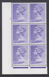 Pre-decimal Machin 1/- Gum Arabic 2B head C Perf F(L) Cylinder 3 No Dot - MNH - Picture 1 of 1