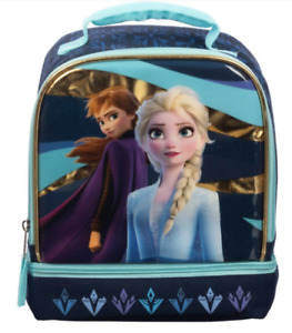 DISNEY FROZEN 2 ANNA & ELSA BPA-Free Insulated Lunch Box Dual Chamber Tote  $25