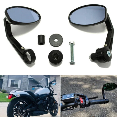 7/8" Handle Bar End Motorcycle Rear view Side Mirrors For Triumph Speed Triple - Image 1 of 4