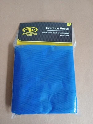 2-Pack Athletic Works Youth Size Practice Vest 1 Black & 1 Blue  - Image 1 of 4