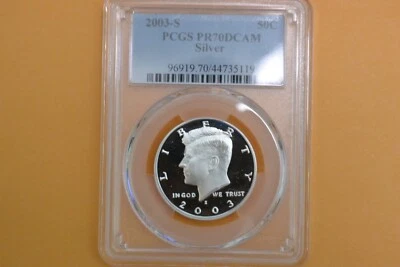 2003-S SILVER KENNEDY HALF Dollar PCGS PR70DCAM - Image 1 of 4