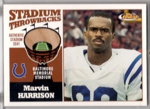 2001 Finest Stadium Throwback Relics #FSMH Marvin Harrison - Colts - Picture 1 of 2