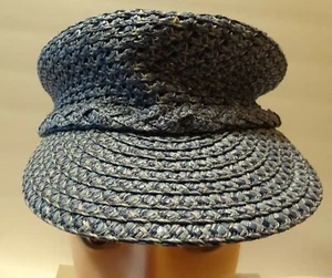 Eric Javits Designer Women's Hat Headwear Capitan Blue NEW AUTHENTIC - Picture 1 of 5