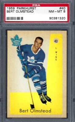 1959 Parkhurst #40 PSA 8 Bert Olmstead Maple Leafs 40 - Image 1 of 2