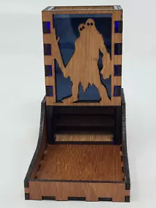 CLEARANCE - ETTIN/DUE TESTE YETI vassoio torre dadi DND legno/acrilico portatile - Foto 1 di 3