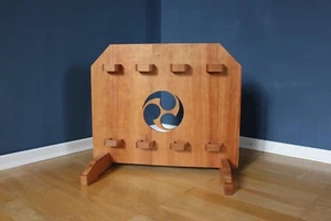 Maßgefertigter Ständer aus massivem Kirschholz für 4 Yari Montierungen /Koshirae - Bild 1 von 6