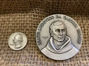 Vtg Ludovico Da Casoria Beatification Medal 1993 Francescane Elisabettine Bigie - Picture 1 of 6