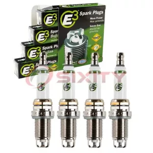 4 pc E3 Spark Plugs for 1990-2002 Honda Accord 2.2L 2.3L L4 Ignition Wire ym - Picture 1 of 5