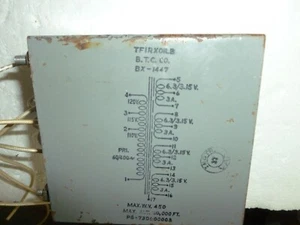 BTC B.T.C. Co.  BX-1447 Transformer Max. W.V. 450 1-17 - Picture 1 of 11