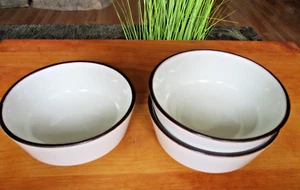 Denby Summit Celadon zuppiera cereali marrone 5,25” Inghilterra set di 3 vintage - Foto 1 di 3