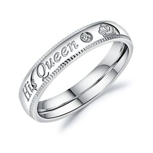Romantic Rings Lover Men Women Jewelry Couple Stainless Steel Ring Gift Wedding