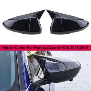 Cubierta de espejo retrovisor bocina de buey de fibra de carbono ABS para Honda Accord 2018~2021 - Imagen 1 de 8