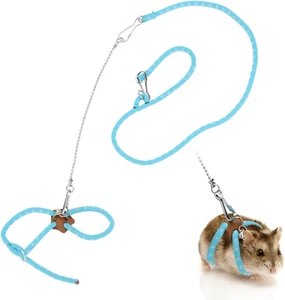Correa de plomo de entrenamiento ajustable para hámster de nailon para hámster rata ardilla jerbo mascota - Imagen 1 de 7
