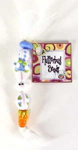 Handmade 6 Unique Glass Beads Bunny Carrot Easter Eggs Multi Color New - Picture 1 of 4