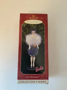 Hallmark Keepsake Ornament Mattel Barbie Gay Parisienne In Original Box 1999 - Picture 1 of 2