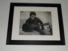 Large Framed Tom Waits "Jersey Devil" w/ Guitar Hotel b/w Print 2003 24" x 20" 
