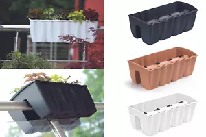 Elegant Balcony Flowerpot Bridge for Railings Indoor Outdoor 3 Colours 18L - Picture 1 of 13