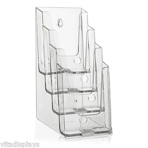 DIN lang (DL) Prospektständer / Flyerständer / Aufsteller (4 Etg. transparent) - Bild 1 von 2